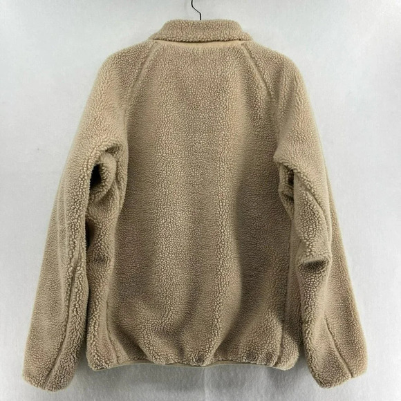 Brandy Melville John Galt Teddy Jacket Women's Sz M-L Tan Full Zip Fleece Sherpa - Picture 2 of 13